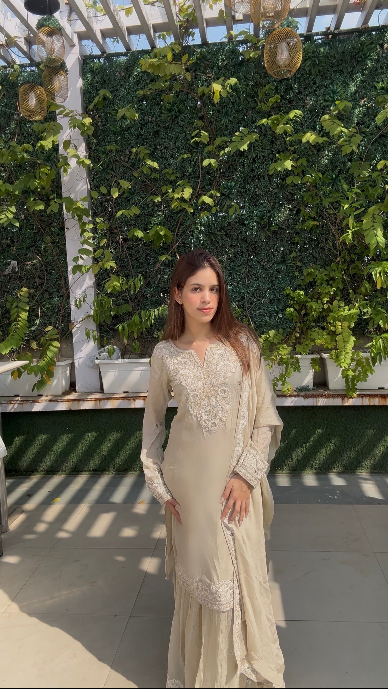 Ivory Embroidered Suit Set