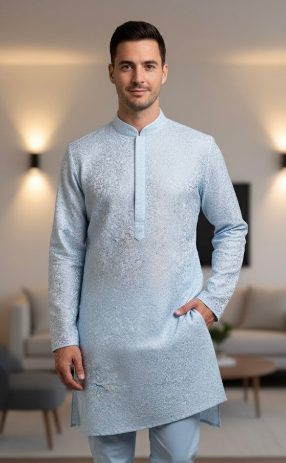 Pastel Blue Kurta Set
