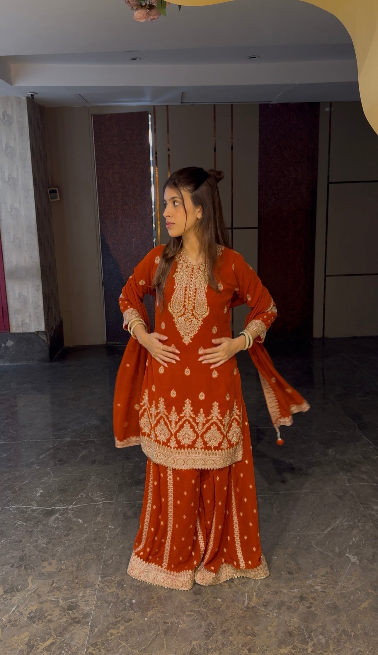 Rust Orange Suit Set