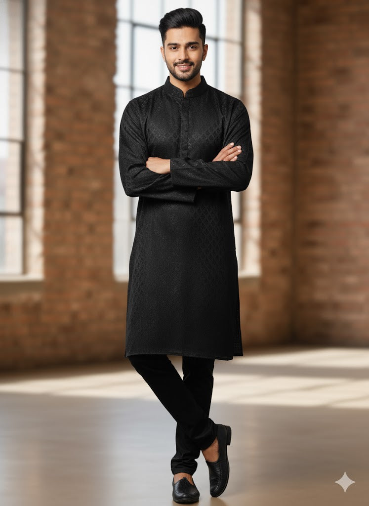 Black Kurta Set