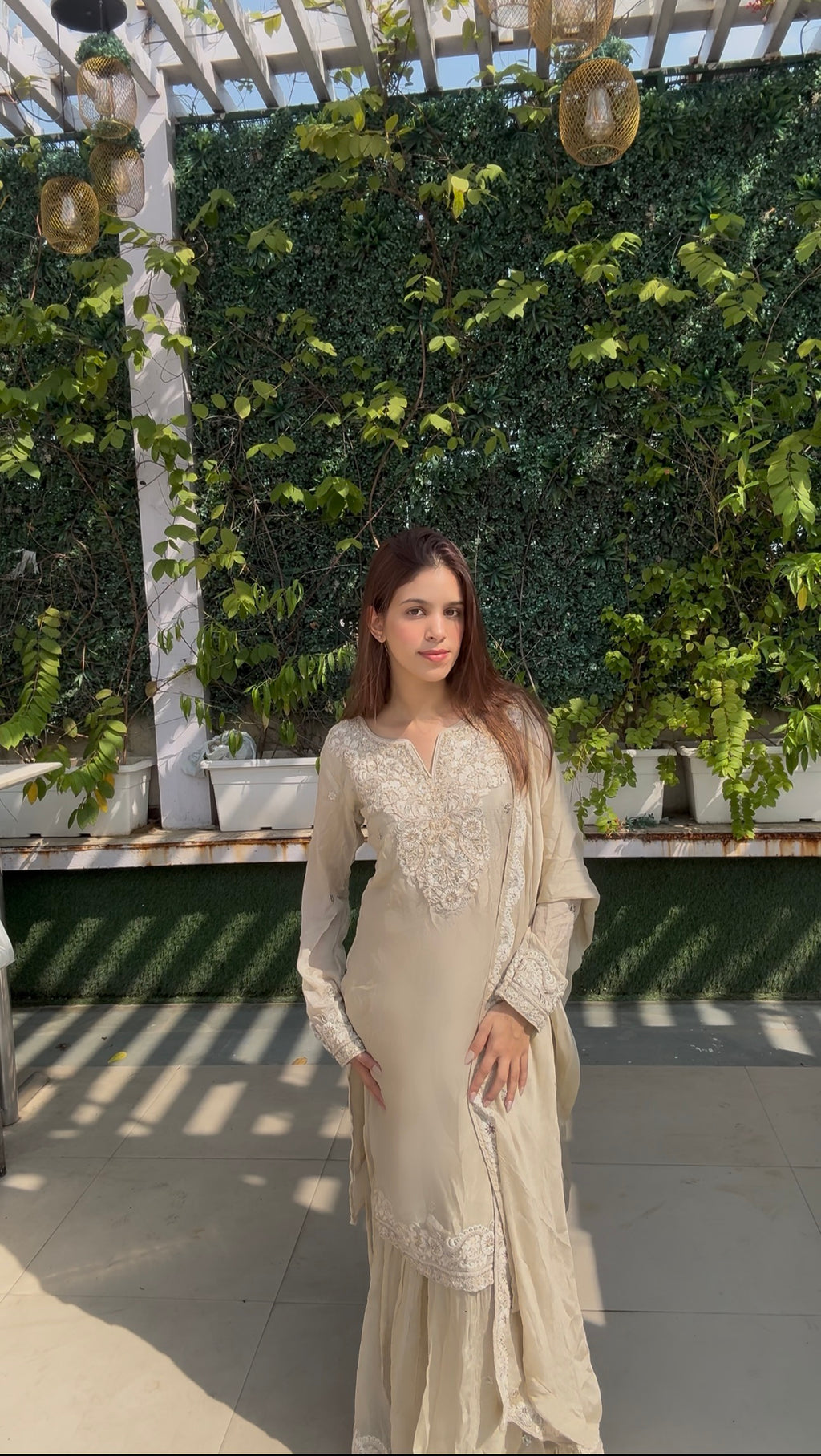 Ivory Embroidered Suit Set