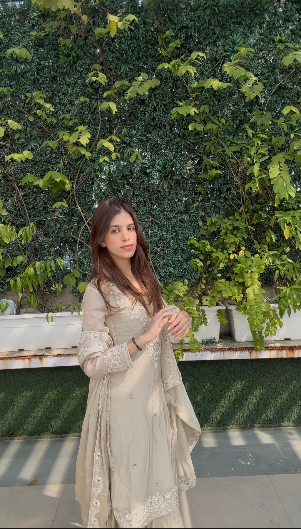 Ivory Embroidered Suit Set