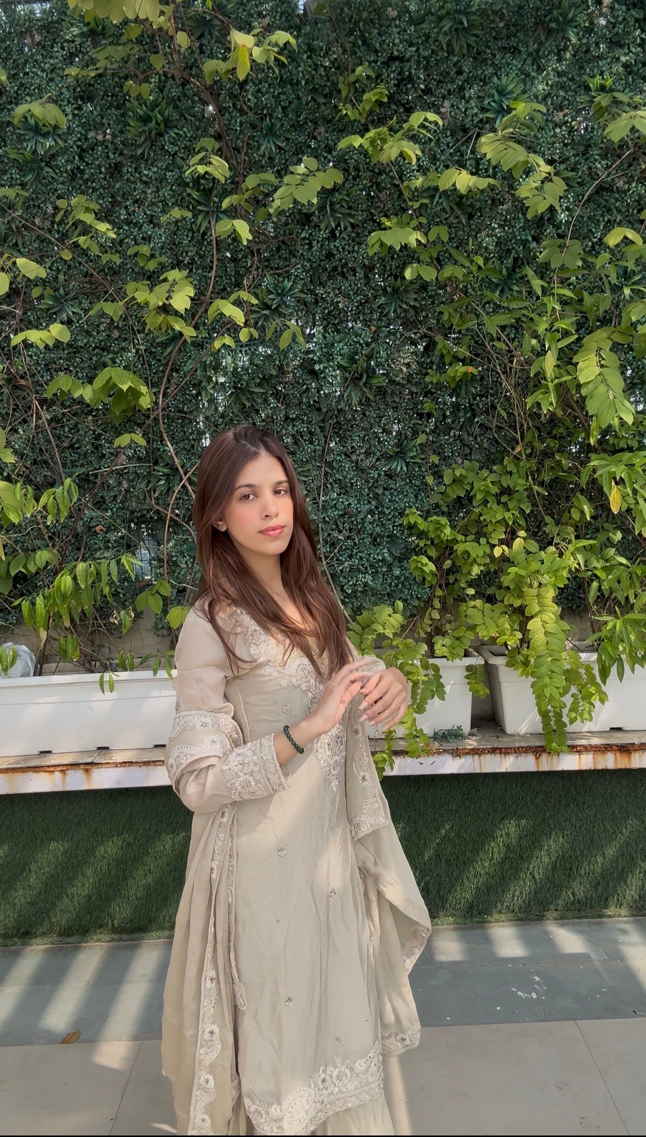 Ivory Embroidered Suit Set