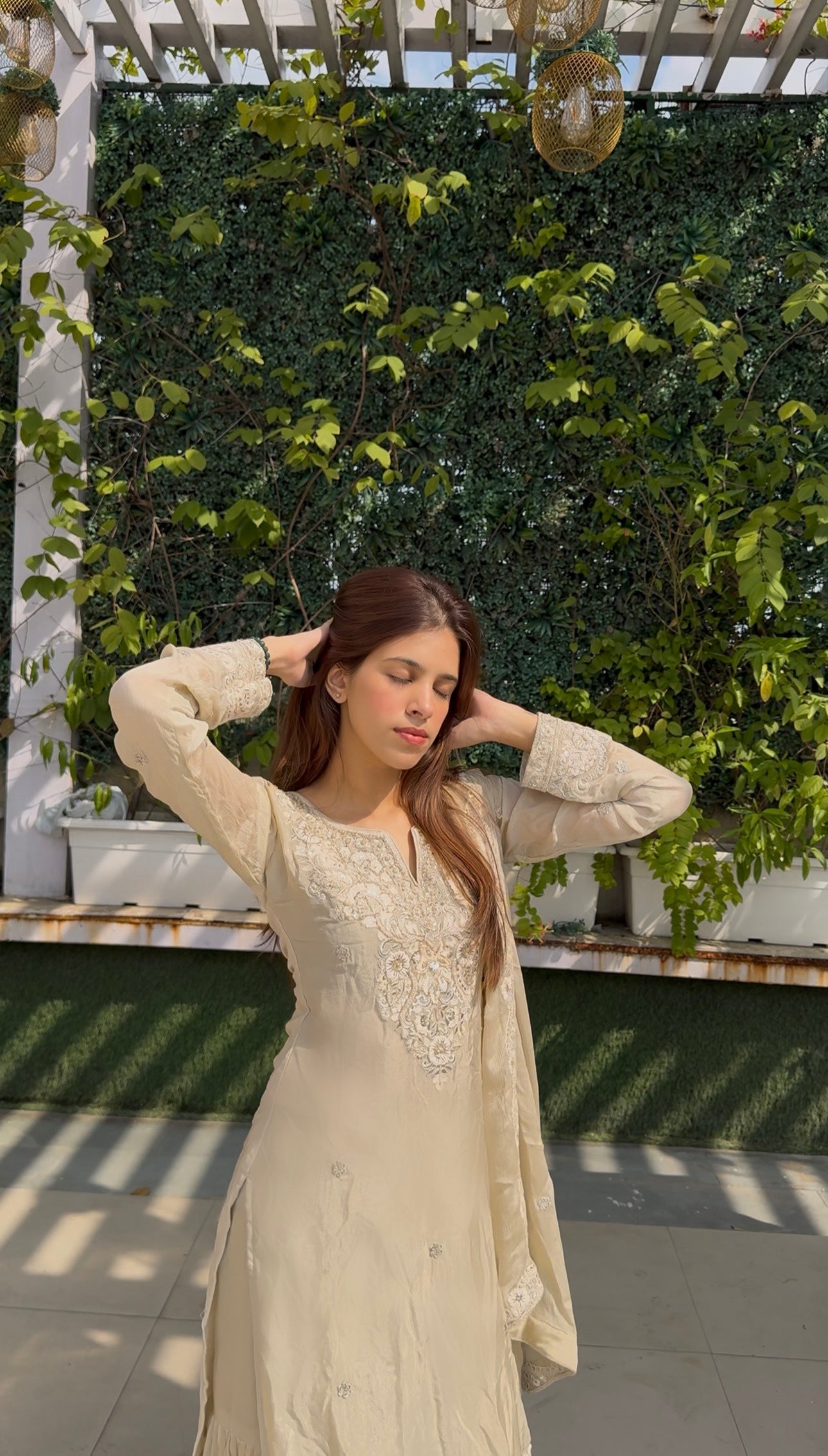 Ivory Embroidered Suit Set