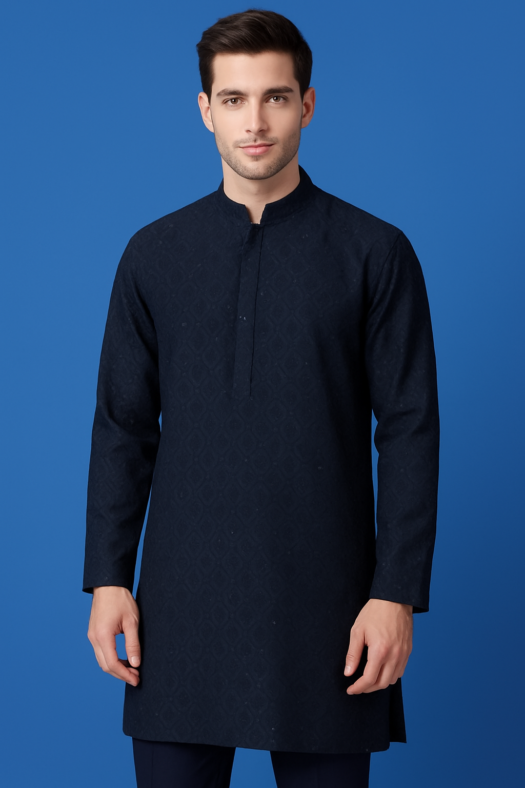 Navy Blue Kurta Set